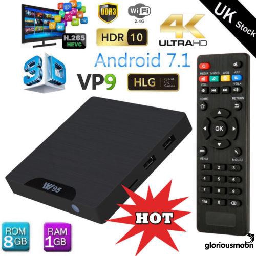 Thiết bị chuyển đổi TV thường thành smart TV onn-w95 Smart Android 7.1 TV Box Amlogic S905W CPU 4 nhân H.265 WiFi 4K