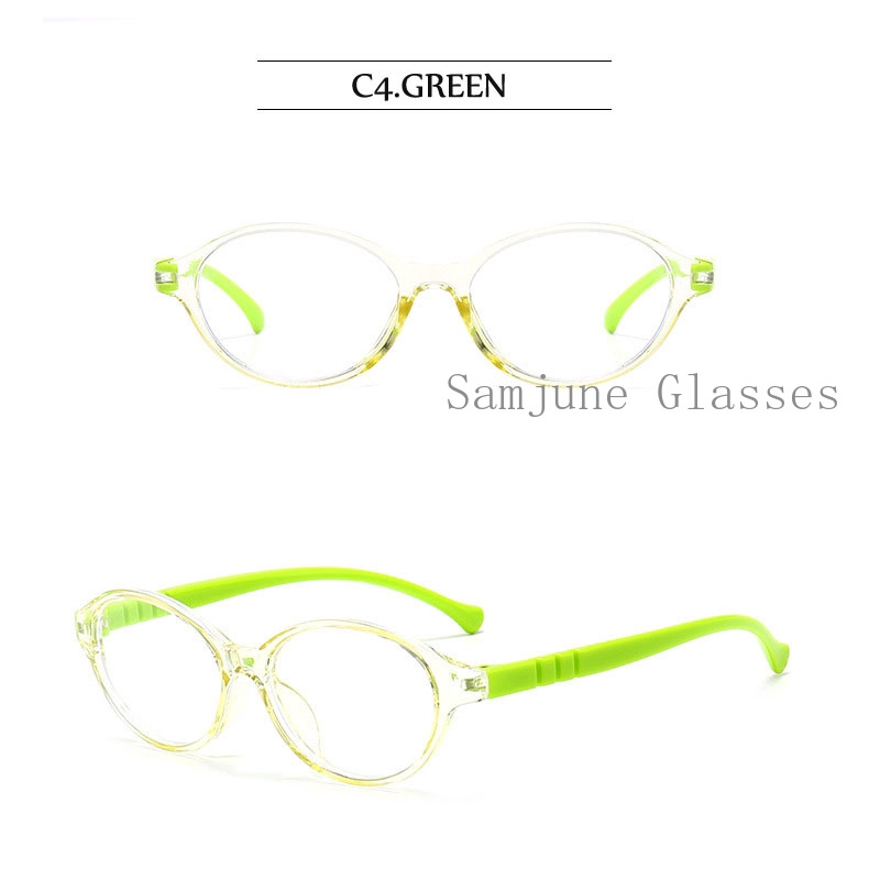 Mắt Kính Gọng Oval Chống Ánh Sáng Xanh Bảo Vệ Mắt Phong Cách Retro Samjune