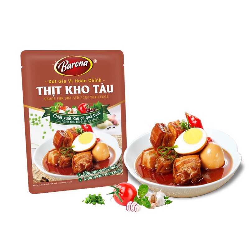 Xốt gia vị thịt kho tàu Barona 80g