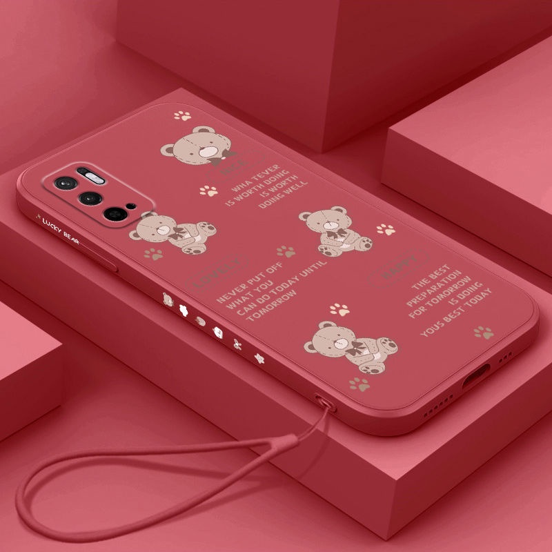 Ốp Điện Thoại Họa Tiết Gấu Cho Redmi 10 Prime + Redmi 10 2022 Xiaomi POCO F3 Xiaomi POCO F3 GT Redmi note 11tpro Redmi 7