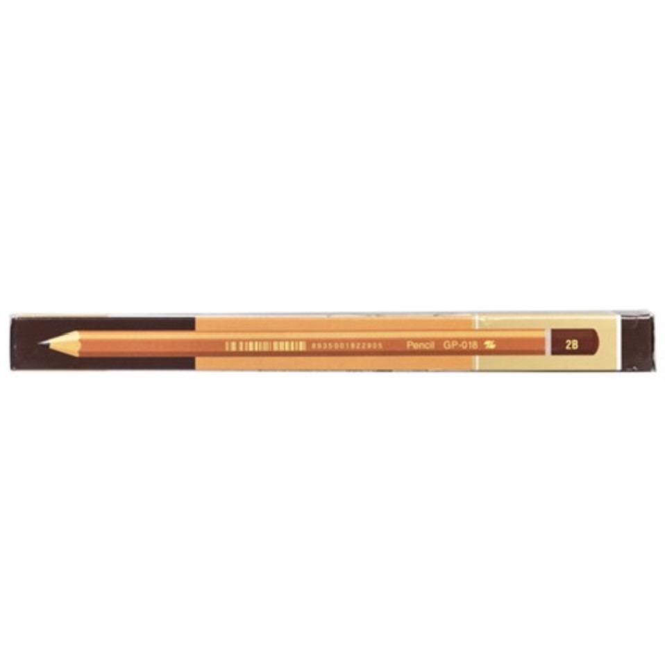 [Hộp] Bút chì gỗ Thiên Long GP-018, Độ cứng 2B (Hộp 10 cây)