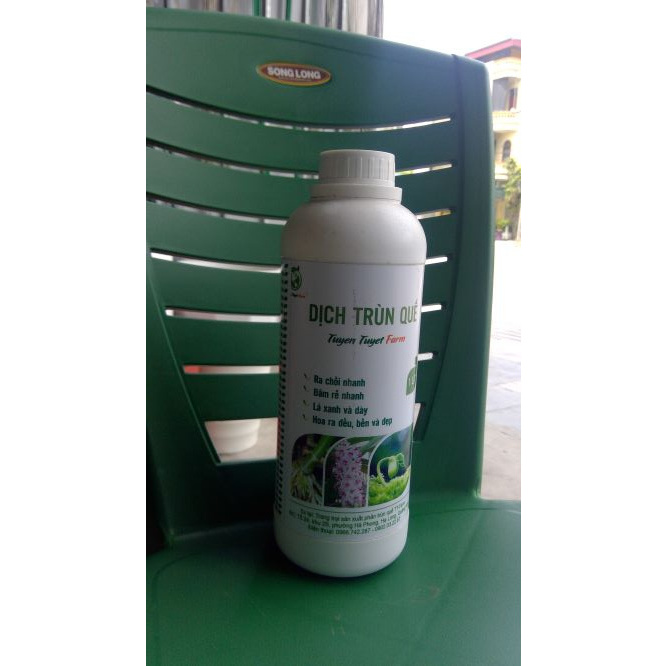 Chai 1000ml Dịch Trùn Quế, ra chồi nhanh, đâm rễ nhanh, xanh lá, ra hoa đều đẹp VƯỜN XANH HẠ LONG