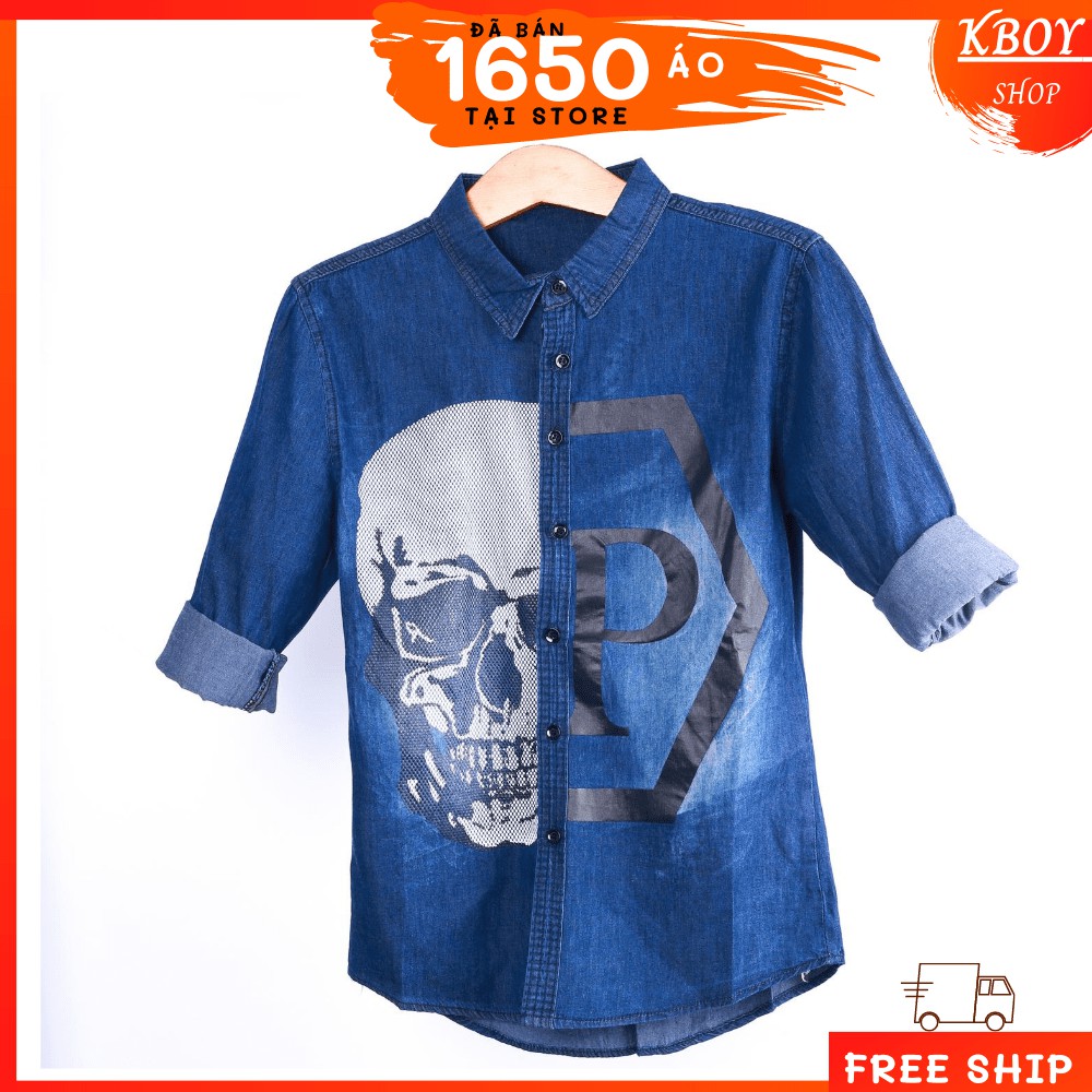 Áo sơ mi tay dài, cổ bẻ họa tiết độc lạ, hàng quãng châu cao cấp/ cá tính, trẻ trung/ 2 màu xanh,đen, bigsize - 395 | BigBuy360 - bigbuy360.vn