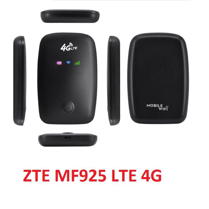 Bộ phát sóng Wifi Từ Sim 3G/4G ZTE MF925 Chạy bằng pin - Bảo hành 1 đổi 1 Tặng siêu sim 4G
