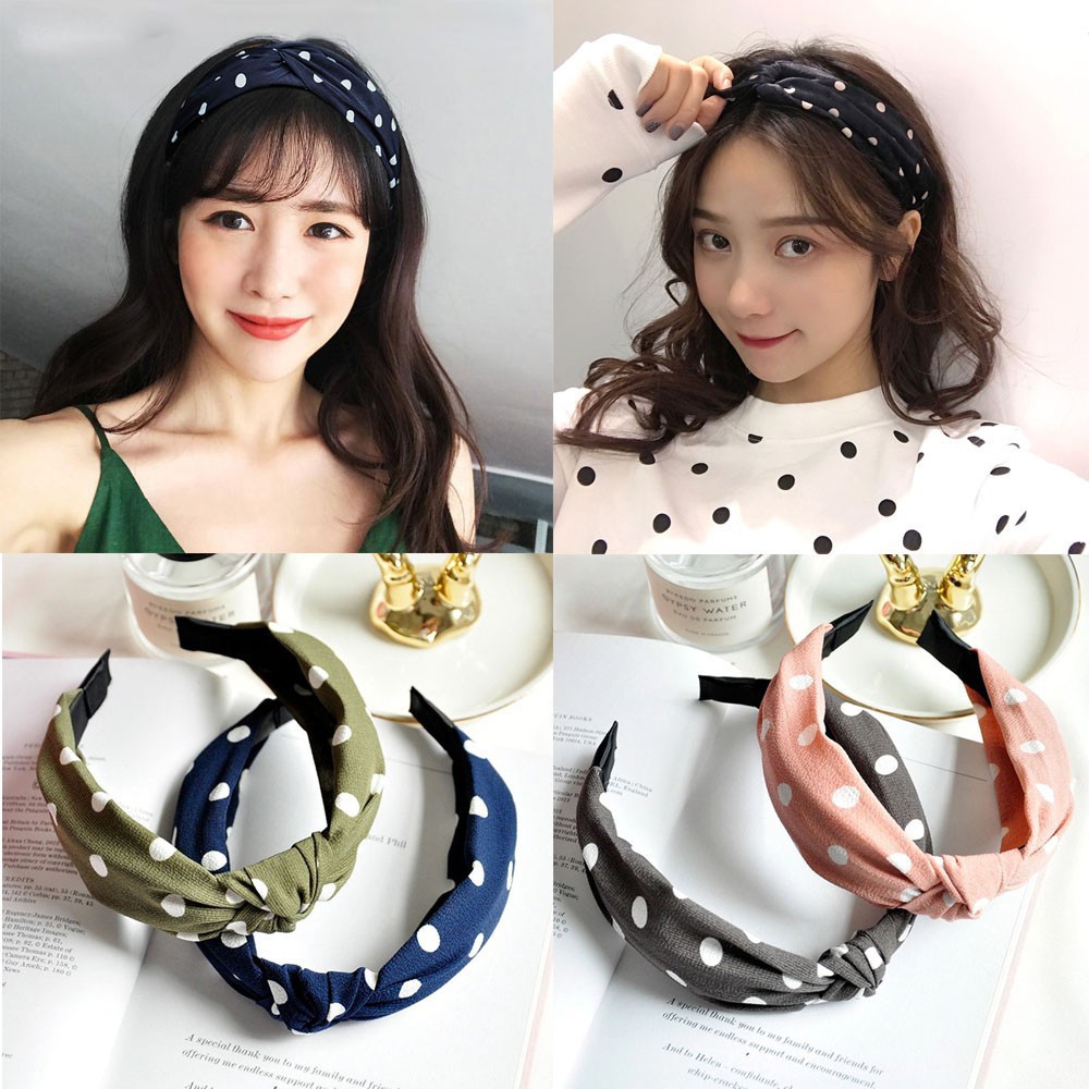 Bờm Cài Tóc Chấm Bi Siêu Sang Chảnh Store4girls