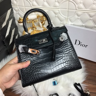 Túi xách nữ đẹp - Túi HM vân cá sấu size 20 ẢNH THẬT