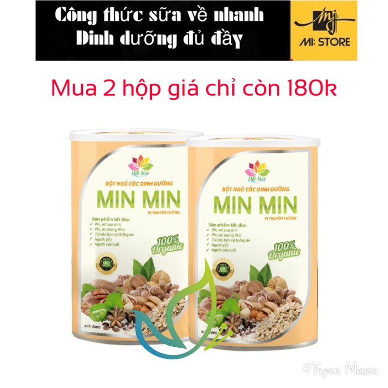 Bột ngũ cốc lợi sữa Min min dinh dưỡng toàn diện mới 29 loại hạt