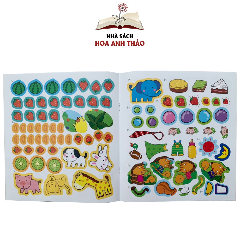 Sách Sticker bóc dán phát triển chỉ số thông minh IQ (Bộ 6 quyển)