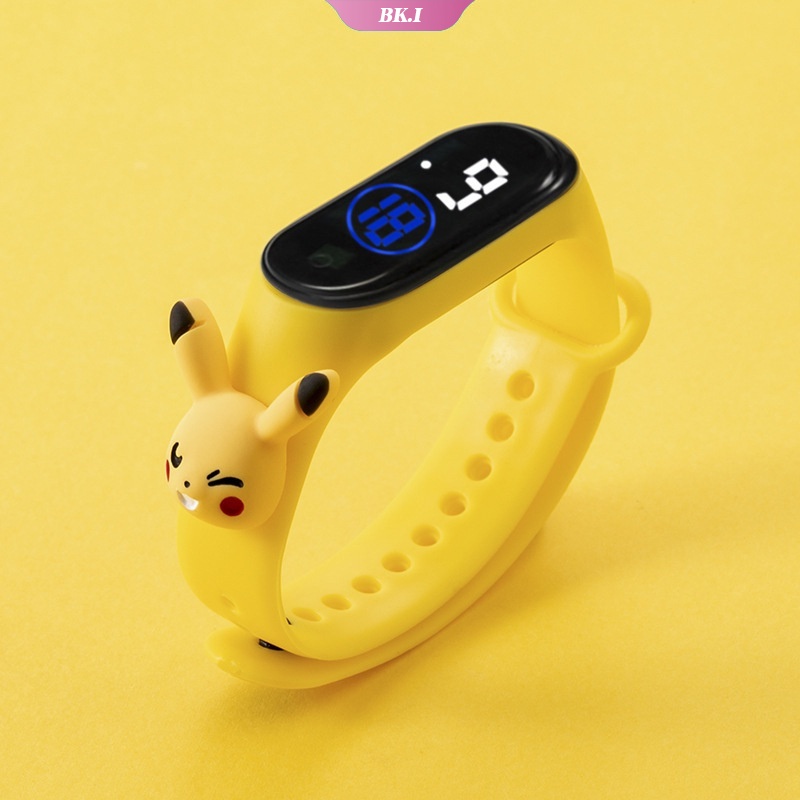 Mới Đồng Hồ Đeo Tay Kỹ Thuật Số Đèn LED Chống Nước Hình Pikachu Hoạt Hình Đồ Chơi Quà Tặng Giáng Sinh Cho Trẻ Em