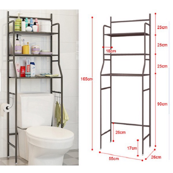 [Hàng Cao Cấp] Kệ Toilet 3 tầng đa năng, Kệ Nhà Vệ Sinh Toilet cao cấp