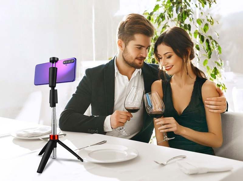 ⋐⋐ 3 In 1 Selfie Stick With Tripod Wireless Bluetooth Mobile Phone Holder For iPhone Huawei Samsung 【nuuo】