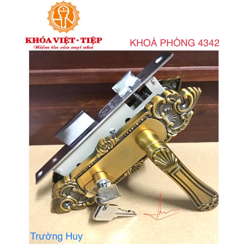 [chính hãng] khoá phòng cửa gỗ Việt Tiệp 4342 - Bảo hành 3 năm