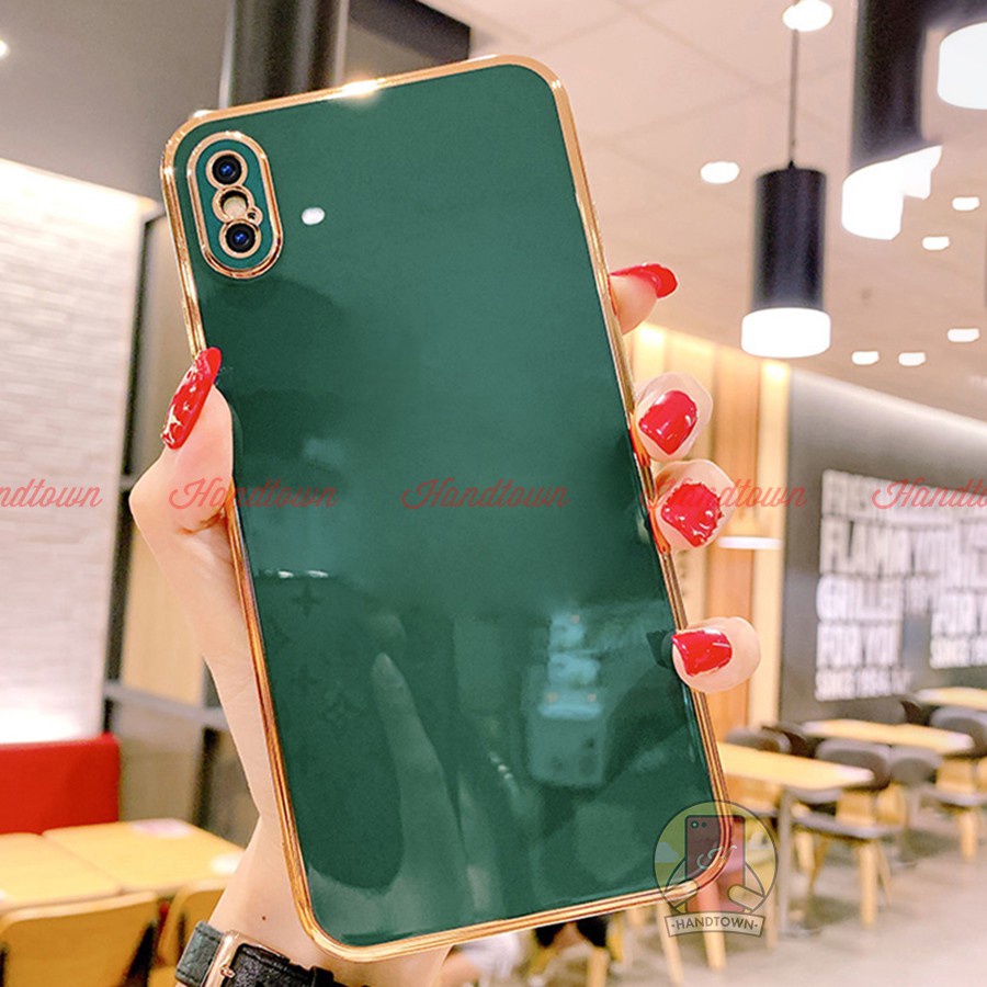 Ốp lưng silicon viền màu Vuông Cạnh độ lên iPhone 12 Cho iPhone 7 8 6 6s Plus Xs Max 11 11 Pro SE 2 2020 12 Mini Pro Max