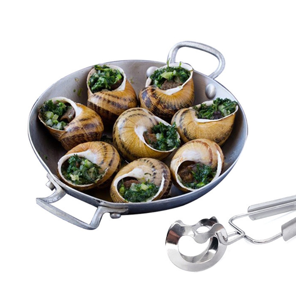 【VOLLTER】 Snail Escargot Seafood Tong Stainless Steel Food Serving Clamp Snail Clip Restaurant Supplies