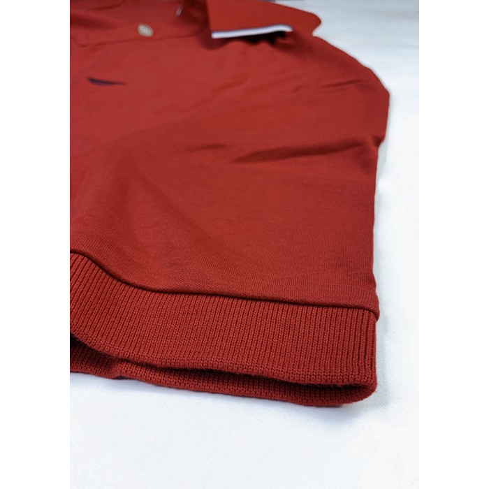 FO76 SHOP KHO HÀNG HIỆU XUẤT DƯ - NAUTICA - ÁO THUN POLO NAM CLASSIC FIT COTTON MỀM MÀU ĐỎ CỔ VIỀN ĐEN TRẮNG - K72860