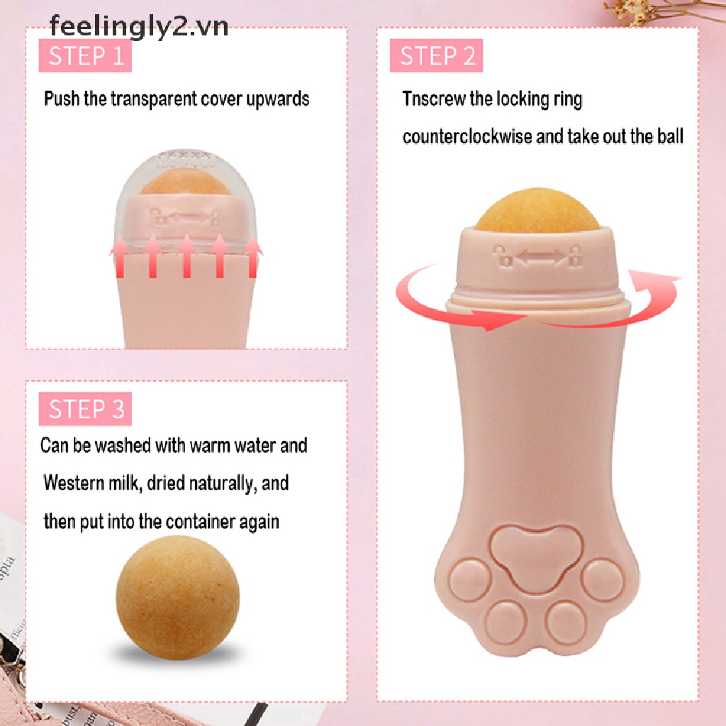 (Hàng Mới Về) Con Lăn Thấm Dầu Giảm Mụn Cầm Tay