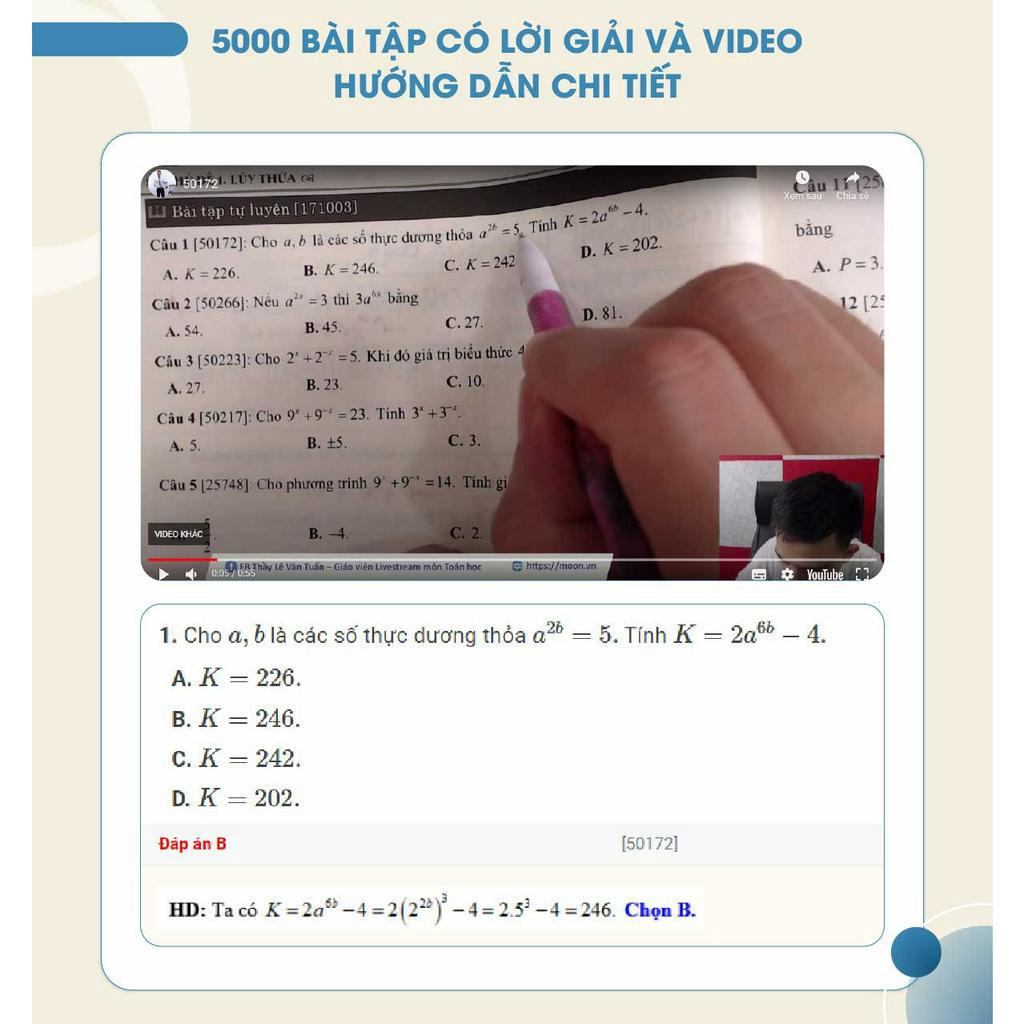 Sách ID tổng ôn toán học lớp 12 tự học luyện thi thpt quốc gia môn toán moonbook 2023.