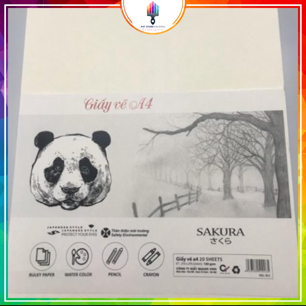 GIẤY VẼ SAKURA  chuyên vẽ chì, vẽ kí họa, vẽ màu Gouat dành cho người mới học vẽ