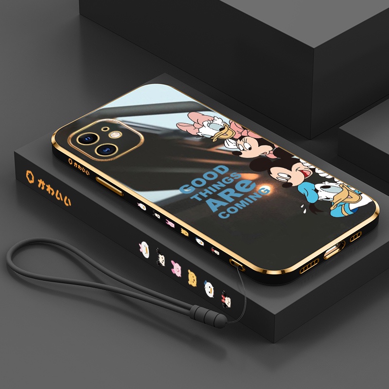 QIANZI Ốp Lưng Silicon In Hình Mickey Disney Cho iPhone 7plus iPhone 8plus iPhone X iPhone xs iPhone xr iPhone xr max