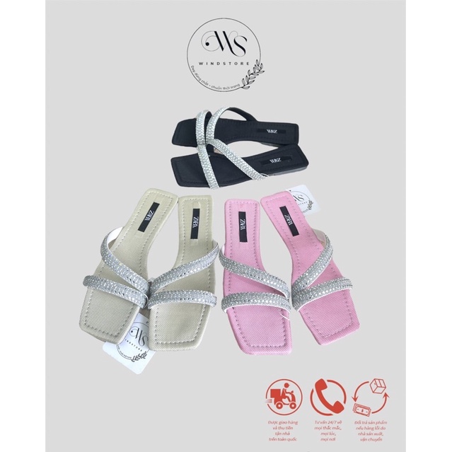 Dép lê đính đá