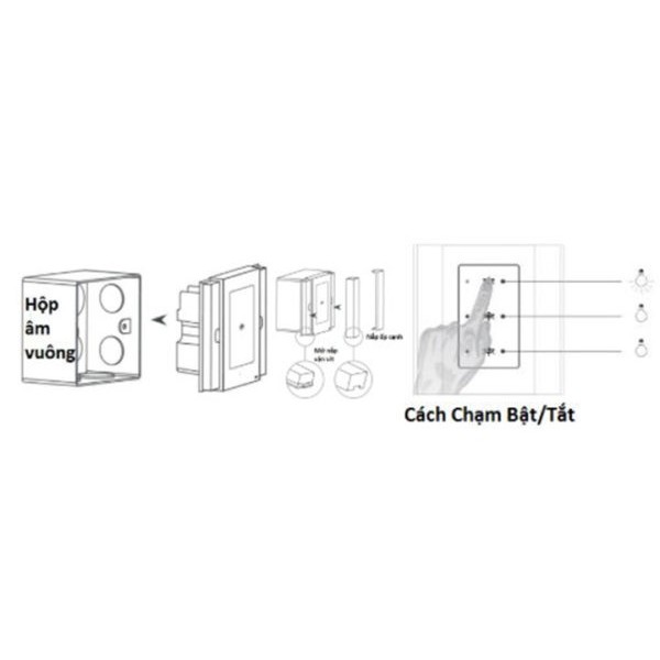 Công Tắc Cảm Ứng Chạm Điều Khiển Từ Xa DK1S, Khoảng cách điều khiển 25-50m