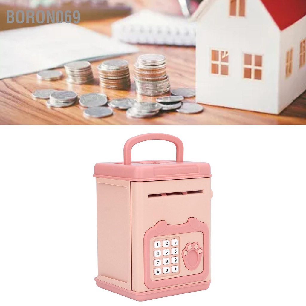Ống Heo Tiết Kiệm Tiền Có Mật Khẩu Vân Tay Tự Động Tương Tác Điện Tử ATM Có Nhạc Cho Bé Boron069