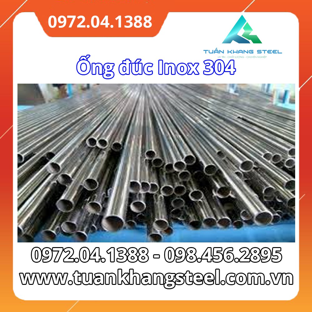 Ống đúc Inox 304 nhập khẩu Phi 21,2  50cm 1 cây