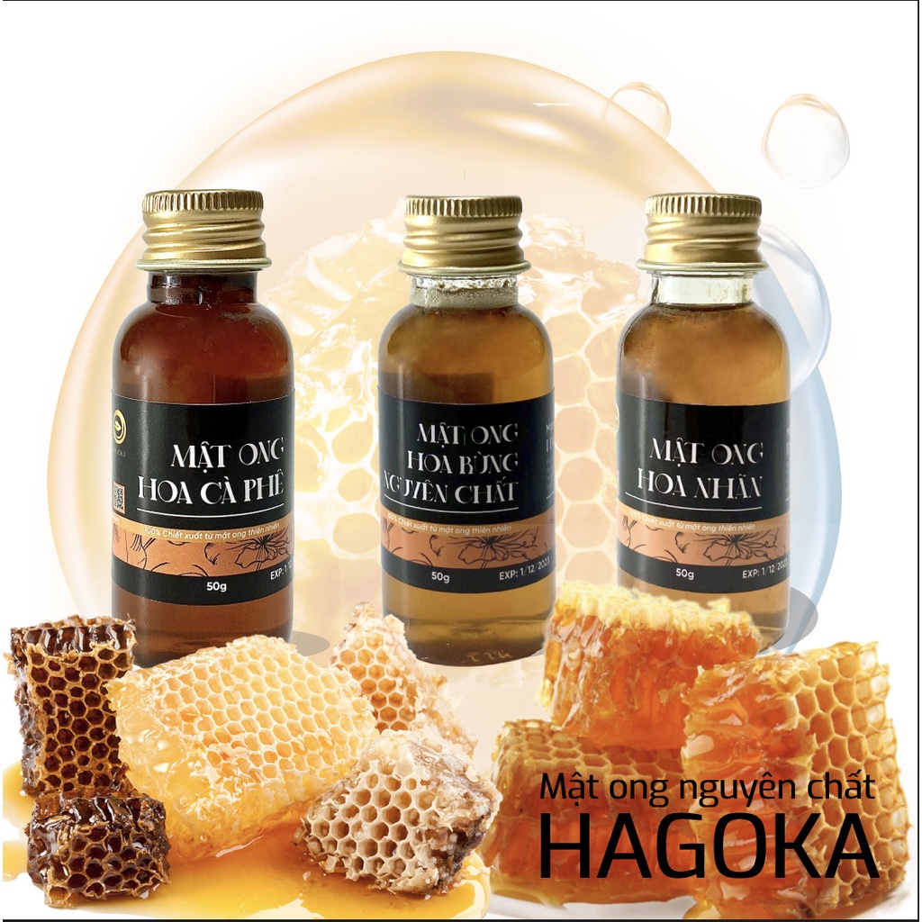 Mật ong hoa cà phê nguyên chất Hagoka 50g