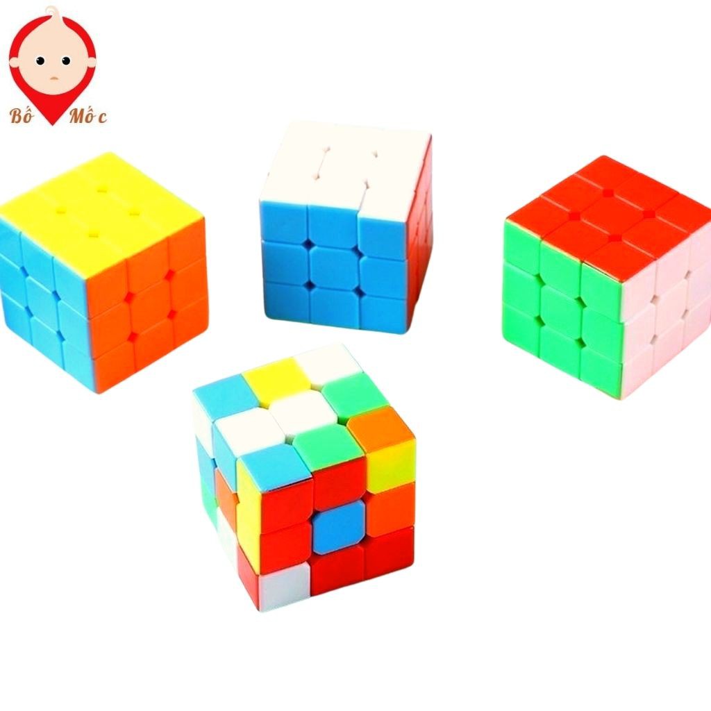 Khối Rubik Sắc Màu 3x3 - Rubik Vuông Nâng Cao Khả Năng Tư Duy Cho Bé - Shop Bố Mốc