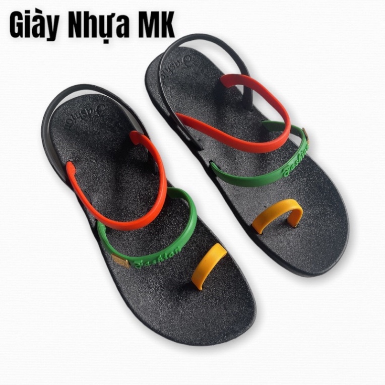 Giày Sandal nữ đi mưa xỏ ngón 2 dây ngang siêu êm siêu bền đưa theo học đi làm việc đi dạo - GL039