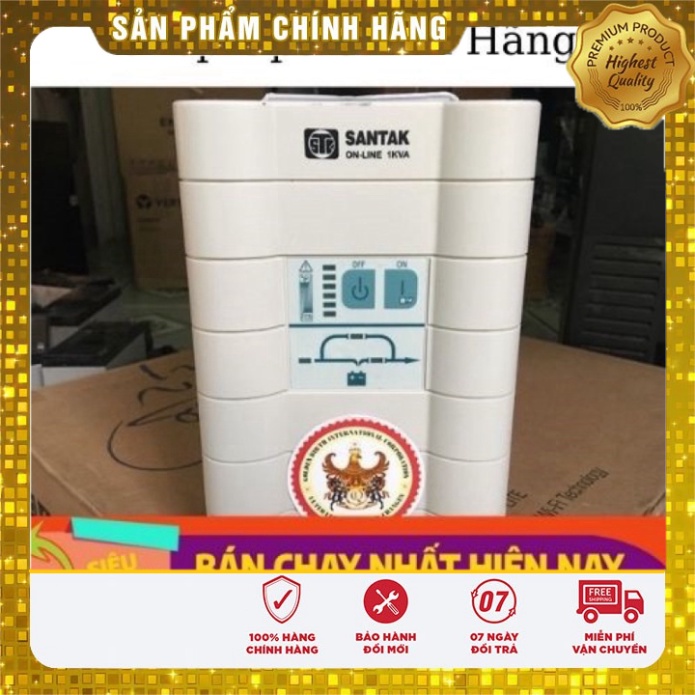 [ Shop Uy Tín ] Bộ Lưu Điện UPS SANTAK 1000VA 1kVA 0.7kW Online Sin Chuẩn - C1K