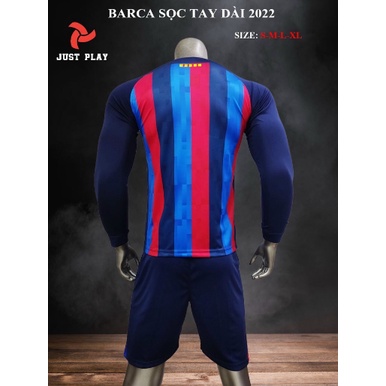 Quần áo đá bóng Barcelona sân nhà dài tay 2022-2023