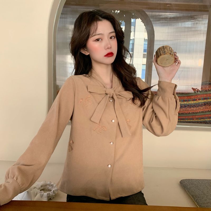 Áo sơ mi SUXI thiết kế dễ thương phong cách cổ điển thời trang dành cho nữ