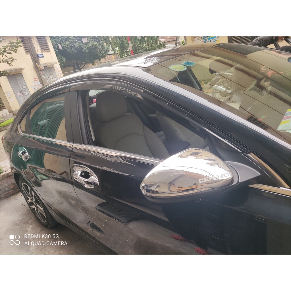 Bộ 2 Ốp Gáo Gương Xe Kia Cerato 2019 2020 2021 2022 Mạ CROM/ Carbon cao cấp có sẵn keo dán 2 mặt chuyên dụng