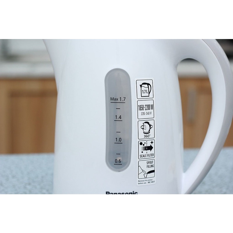 Bình đun siêu tốc Panasonic 1.7 lít NC-GK1WRA [HÀNG MỚI 100% BẢO HÀNH CHÍNH HÃNG 12 THÁNG