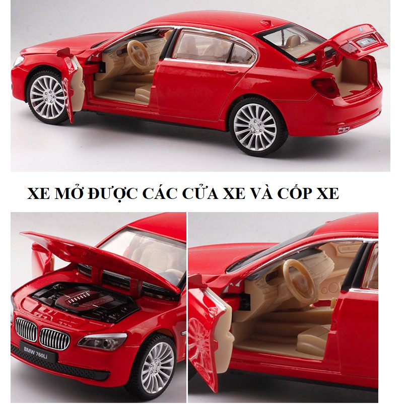 HÀNG THANH LÝ xe đồ chơi trẻ em - Mô hình xe ô tô BMW 760Li, ford raptor 1:32 bằng kim loại