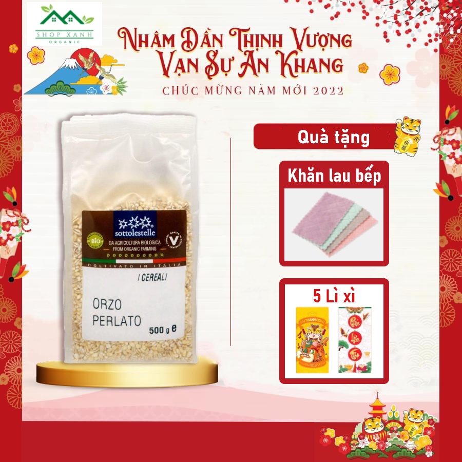 Hạt Siêu Cao Lương (Ý Dĩ - Bo Bo) Sottolestelle Hữu Cơ 500g - Nấu Cháo, Bé Ăn Ngon, Tăng Sức Đề Kháng
