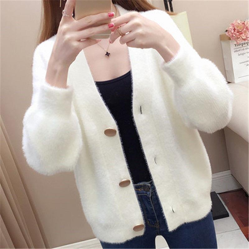 Áo khoác Cardigan dệt kim form rộng xinh xắn cho nữ