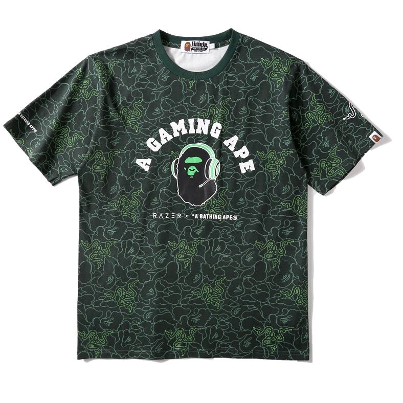 BAPE Mới Áo Thun Tay Ngắn In Hình Razer Cá Tính Cho Nam Nữ