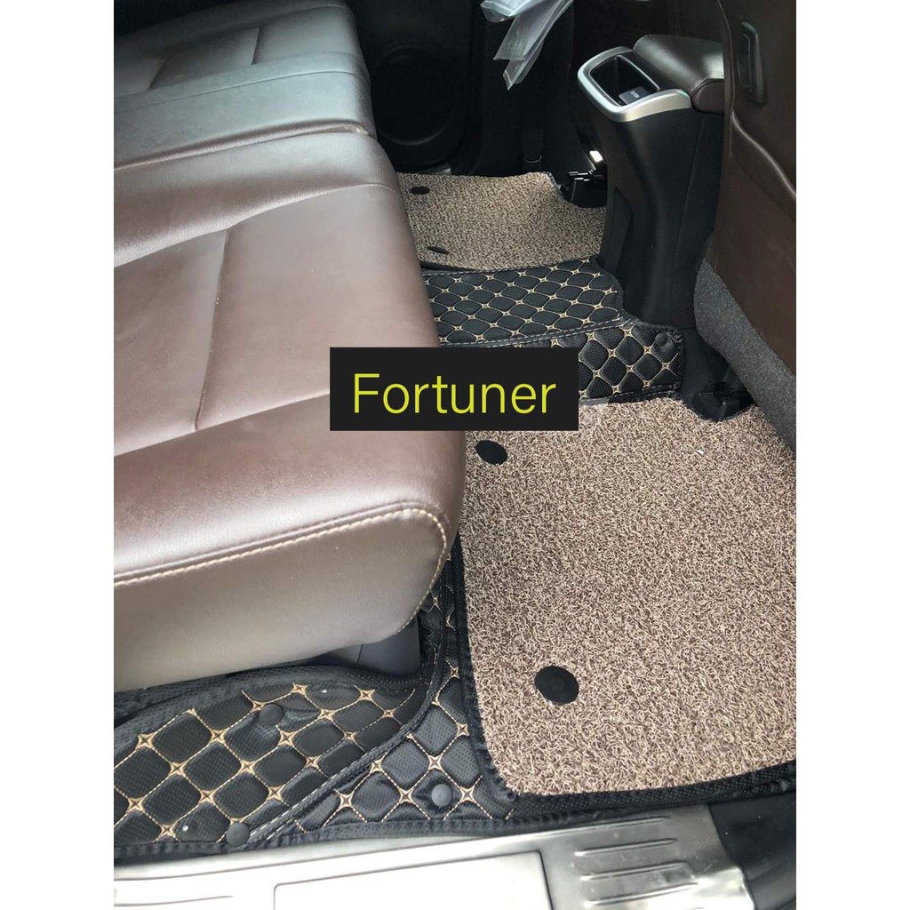 Thảm lót sàn 6D da cacbon cao cấp cho xe Toyota Innova, Toyota Fortuner, Toyota Land Cruiser, Toyota