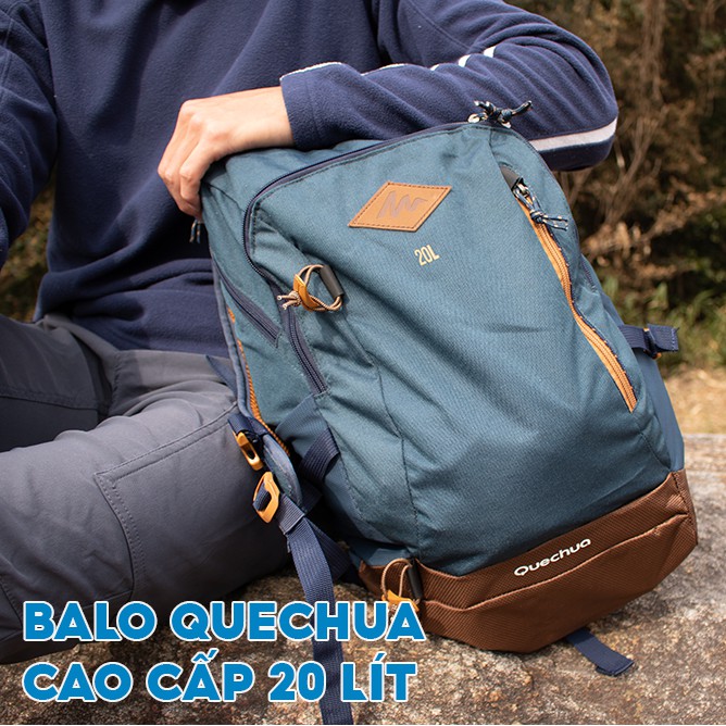 Balo thể thao cao cấp QUECHUA n-hiking leo núi, dã ngoại 20 lít - xanh dương