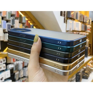 Ốp KTS lưng nhám viền si IP12pro/ IP12 Promax