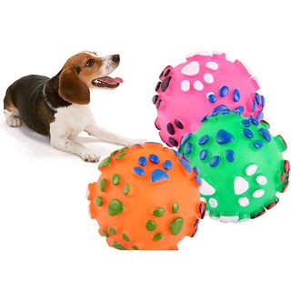 Bóng cao su dấu chân - Đồ chơi cho chó mèo thú cưng