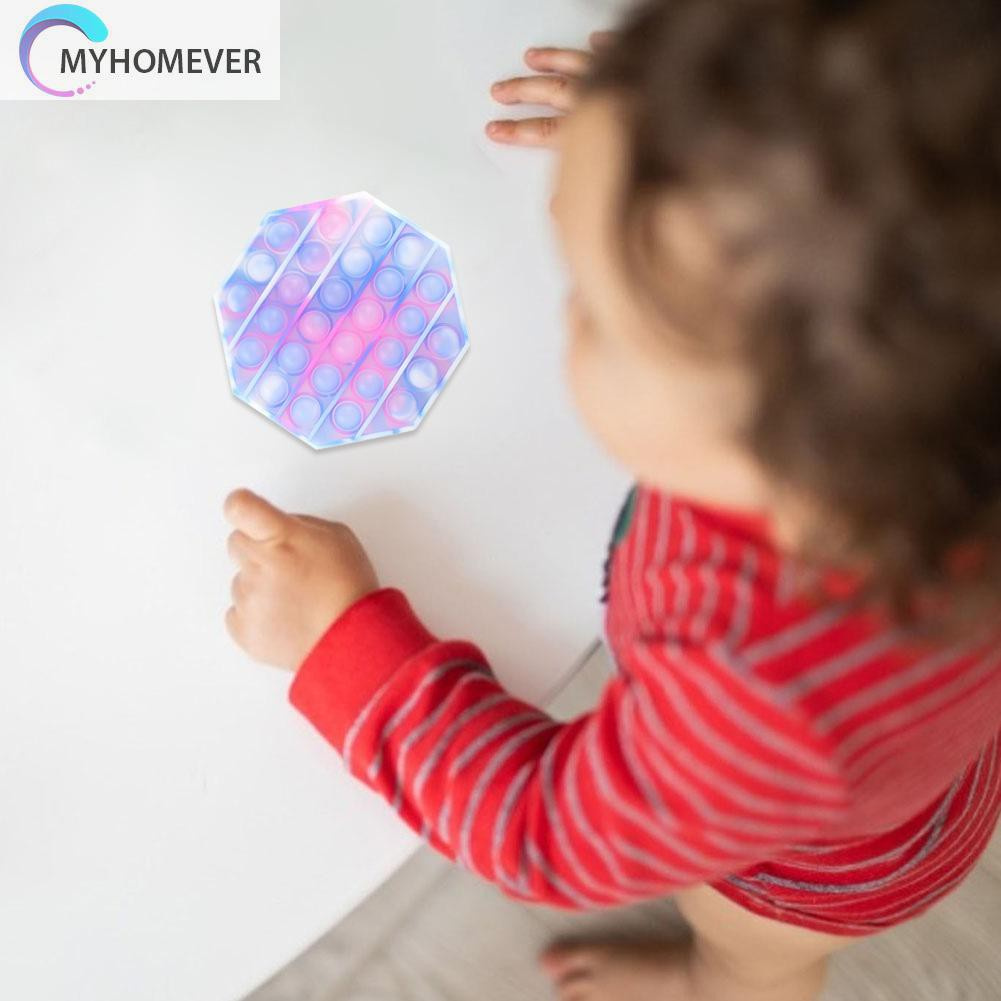 Pop It Fidget Đồ chơi Octagonal Shape Push Bubble Sensory Autism Antistress Child Fluorescent Đồ chơi