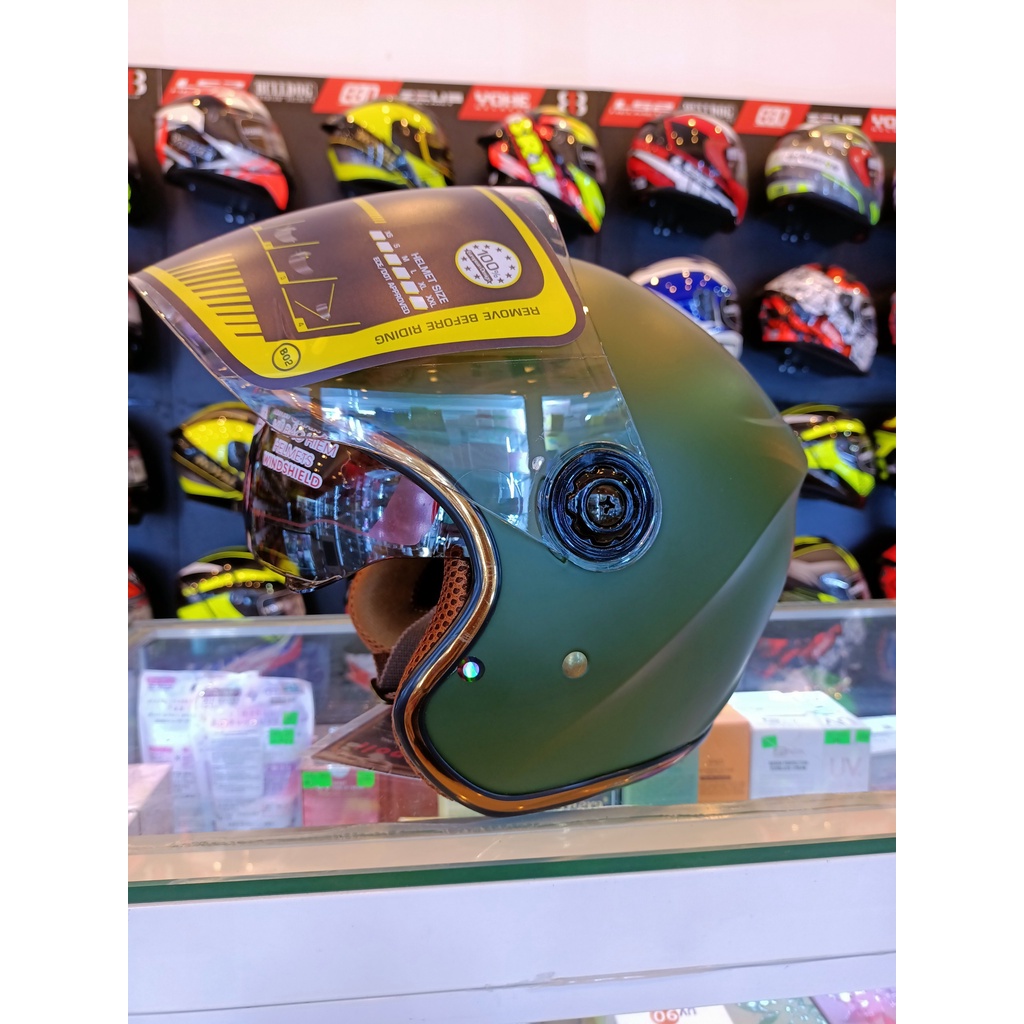 Mũ Bảo Hiểm 3/4 Đầu Napoli N125 Hai Kính Đi Được Cả Ngày và Đêm