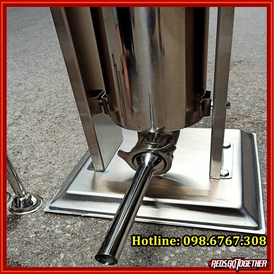 Máy Đùn Xúc Xích Quay Tay Dung Tích 3 Lít 5 Lít 7 Lít Inox sáng bóng  Máy Nhồi Lạp Xưởng Nem Chua Thủ Công