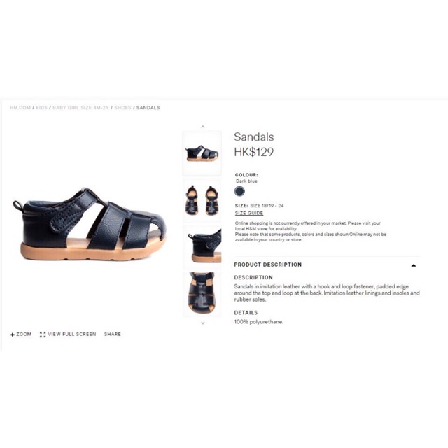 Dep sandal rọ h&m đang onweb