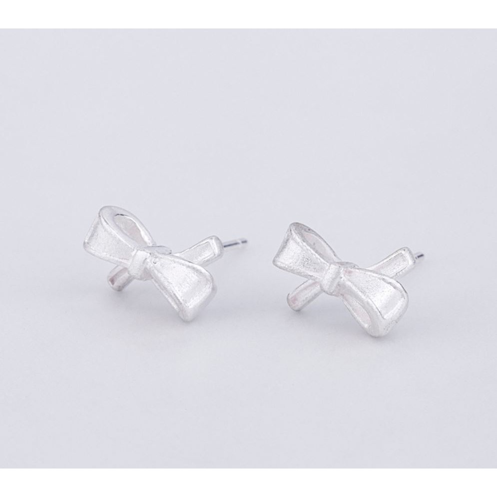 Bông tai EBI Nơ mạ Bạc 925