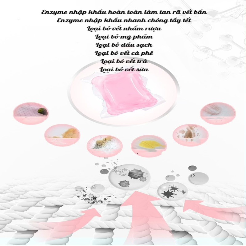 Viên Giặt Quần Áo CozyBin GelBall Hương Đào Nhiệt Đới Gói 20 Viên giặt xả giữ màu quần áo, lưu hương lâu 24h VGD02