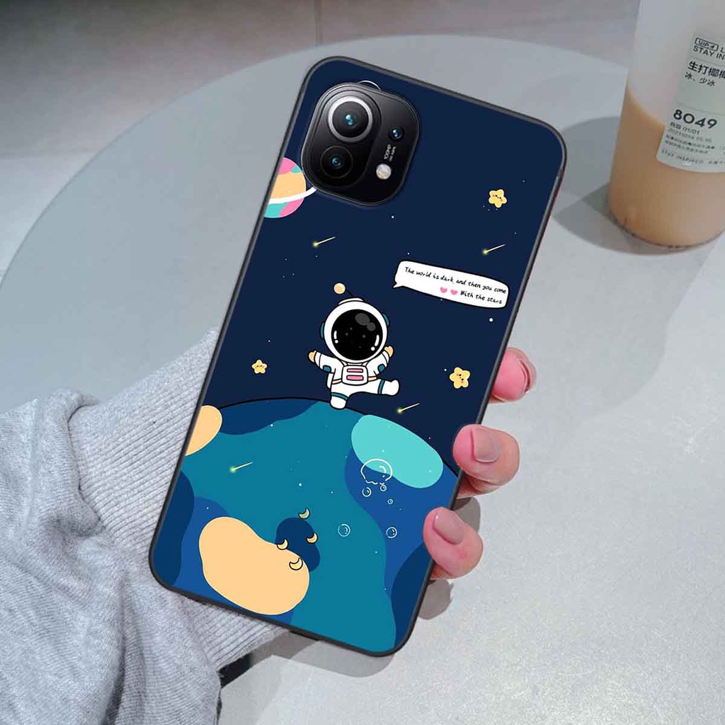 Ốp Xiaomi Mi 11 / Mi 11T / Mi 11 Lite in hình vũ trụ, phi hành gia bầu trời cute dễ thương